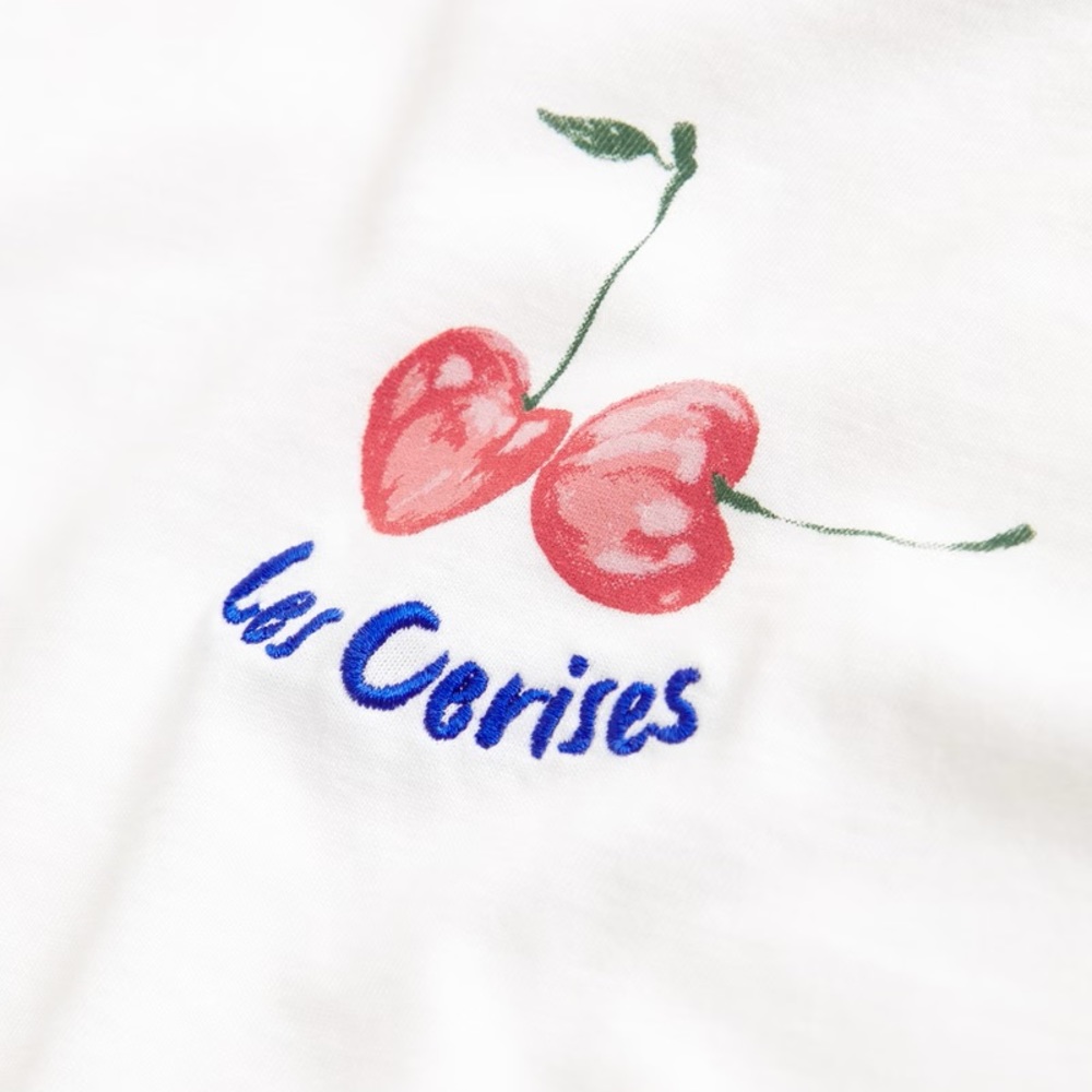Abercrombie Cherry Graphic Tee White Y2K Baby Tee Slim Fit XXS - Picture 9 of 9